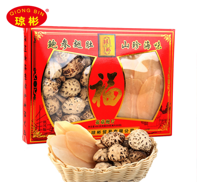 【琼彬花菇鲍片礼盒450g】 特产花菇干货海产鲍片